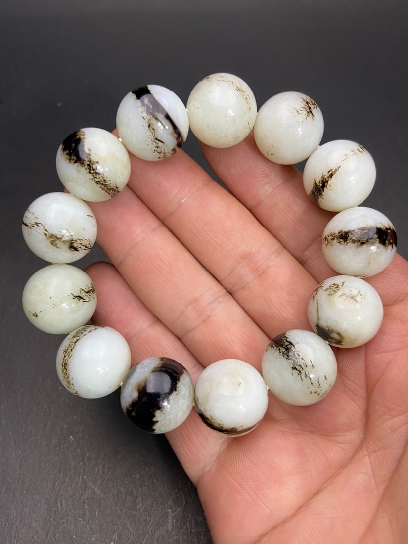 An Exquisite White Jade Bracelets - 7