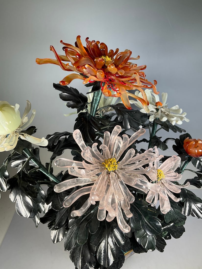 An Exquisite Cloisonne Flower Pattern Bonsai - 6