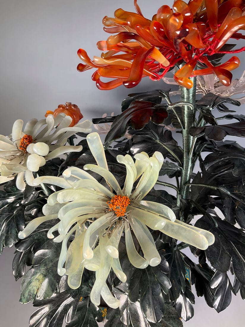 An Exquisite Cloisonne Flower Pattern Bonsai - 8