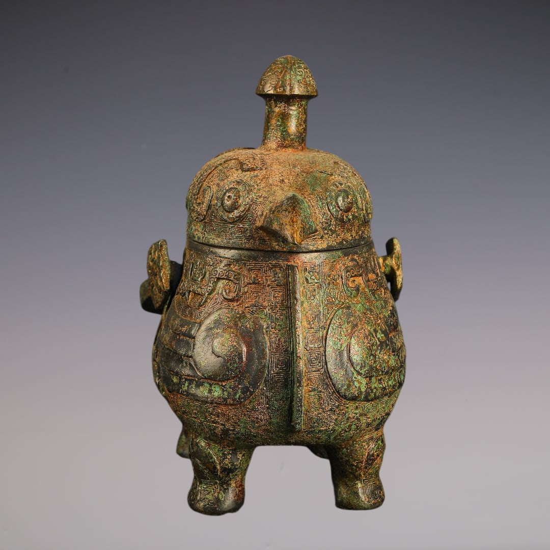 An Exquisite Bronze Bird-Shaped Ewer - 6