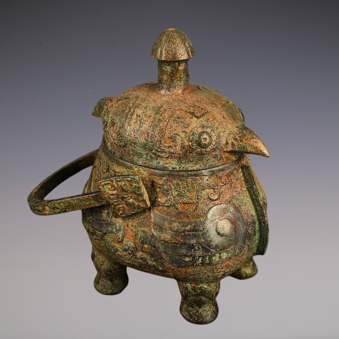 An Exquisite Bronze Bird-Shaped Ewer - 7