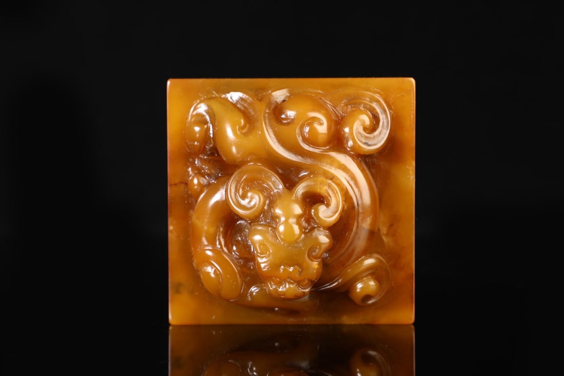 An Exquisite Shoushan Stone Auspicious Beast Pattern Seal - 7
