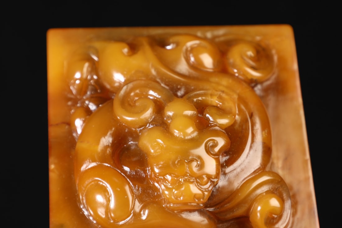 An Exquisite Shoushan Stone Auspicious Beast Pattern Seal - 8