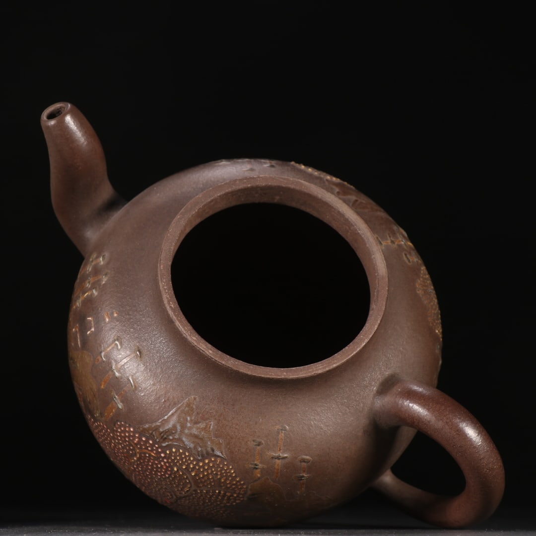 An Exquisite Purple Sands Landscape Pattern Teapot - 8