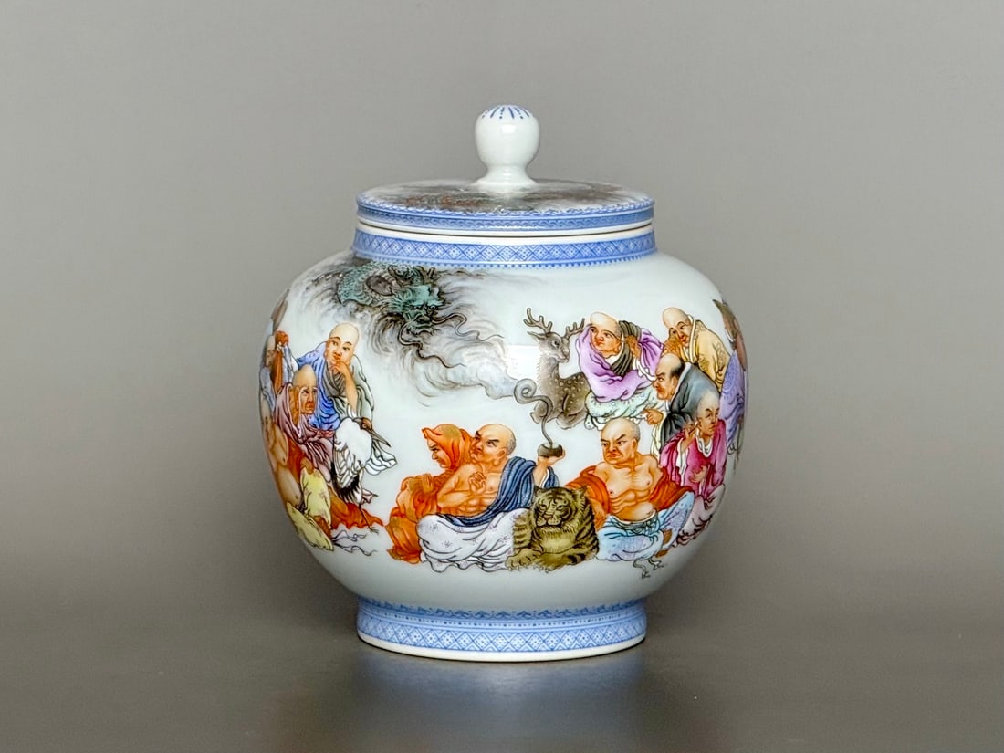 An Exquisite Famille-Rose Character and Story Pattern Jar: An Exquisite Famille-Rose Character and Story Pattern Jar Qing Dynasty, China Yongzheng Four-character Mark Size:12.5cmx11cm (The Dimensions Of All Batches Are Manually Measured.If You Need More