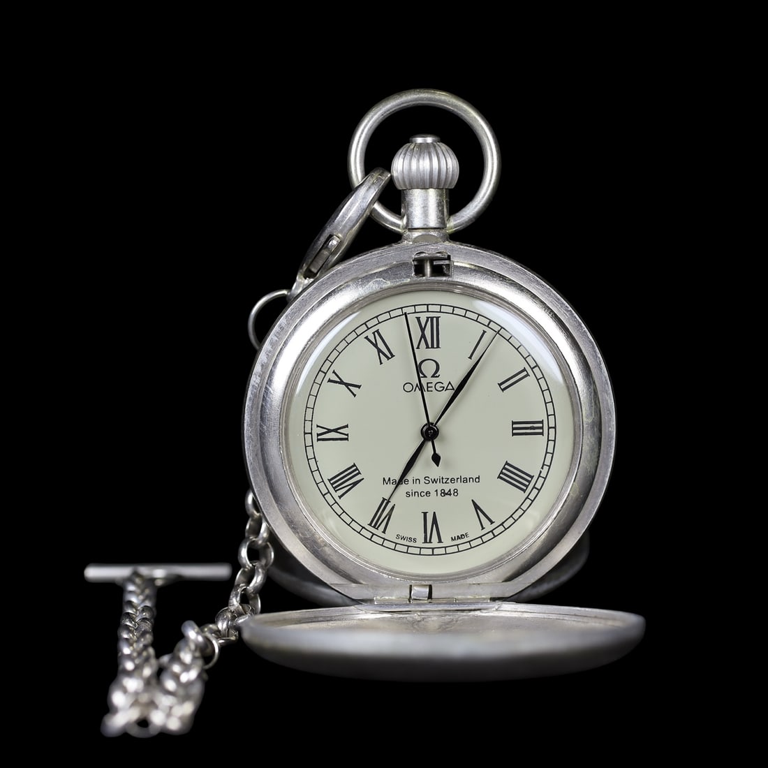 An Exquisite Silver Flower Pattern Pocket watch - 2