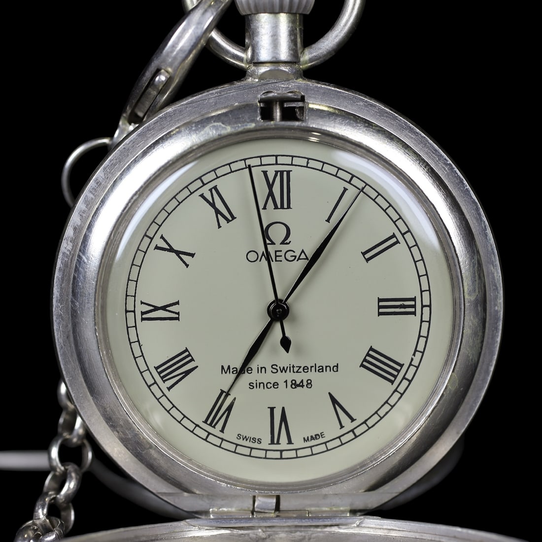 An Exquisite Silver Flower Pattern Pocket watch - 3