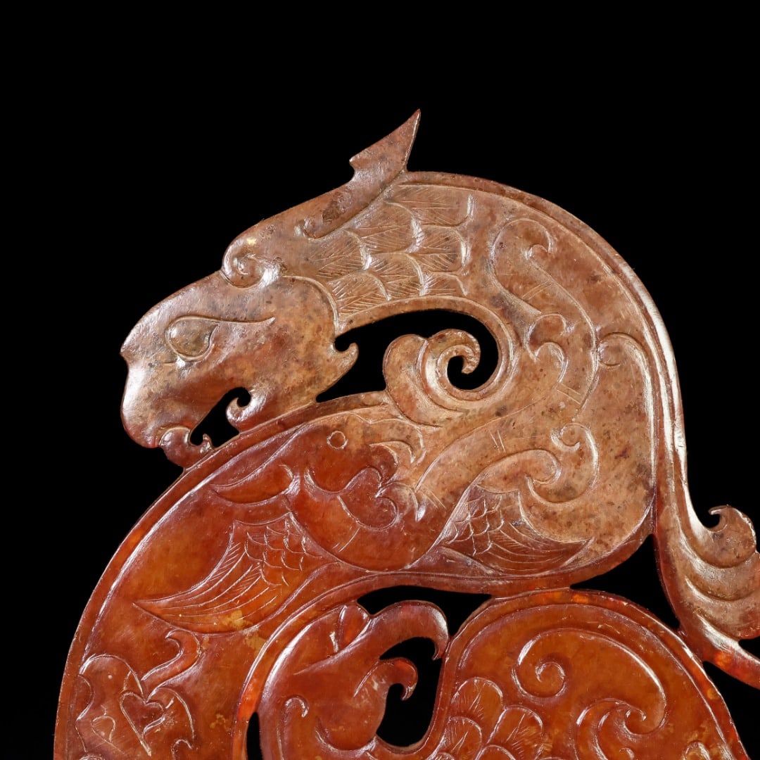An Exquisite White Jade Dragon and Phoenix Pattern Ornament - 7