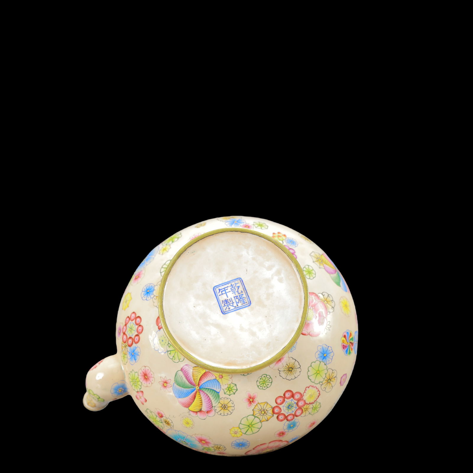 A Exquisite Coppery Enamel Flower Pattern Teapot - 11