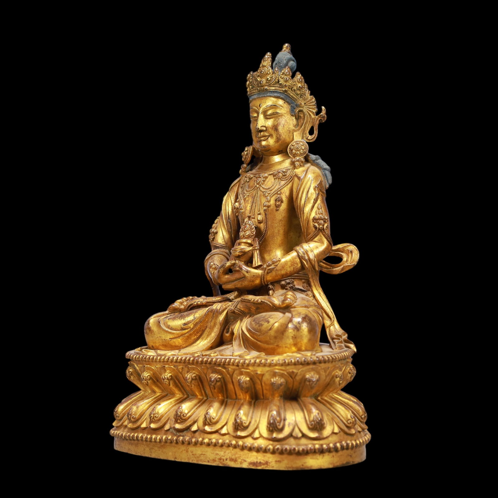 A Exquisite Gilt Bronze Buddha statue - 4