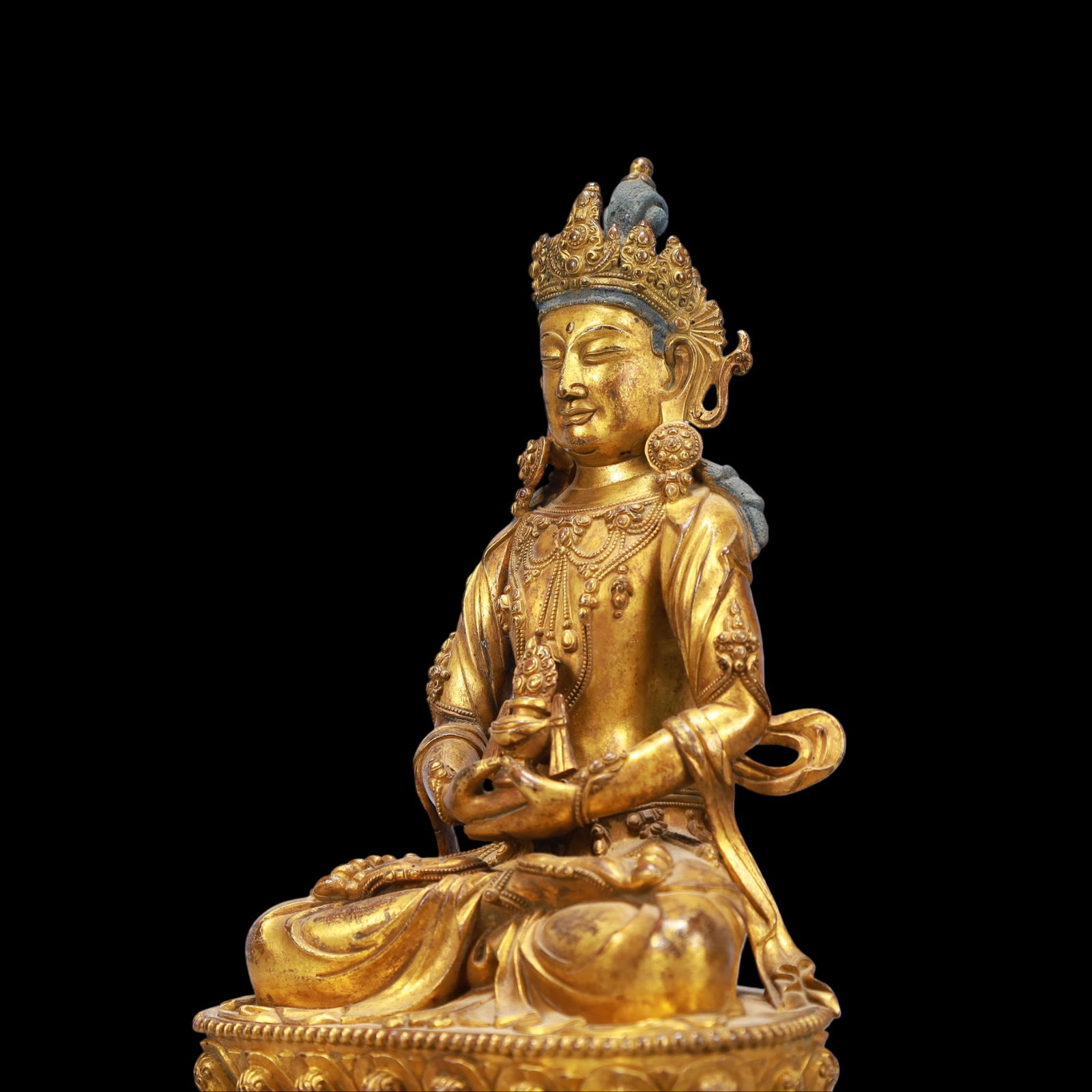 A Exquisite Gilt Bronze Buddha statue - 5