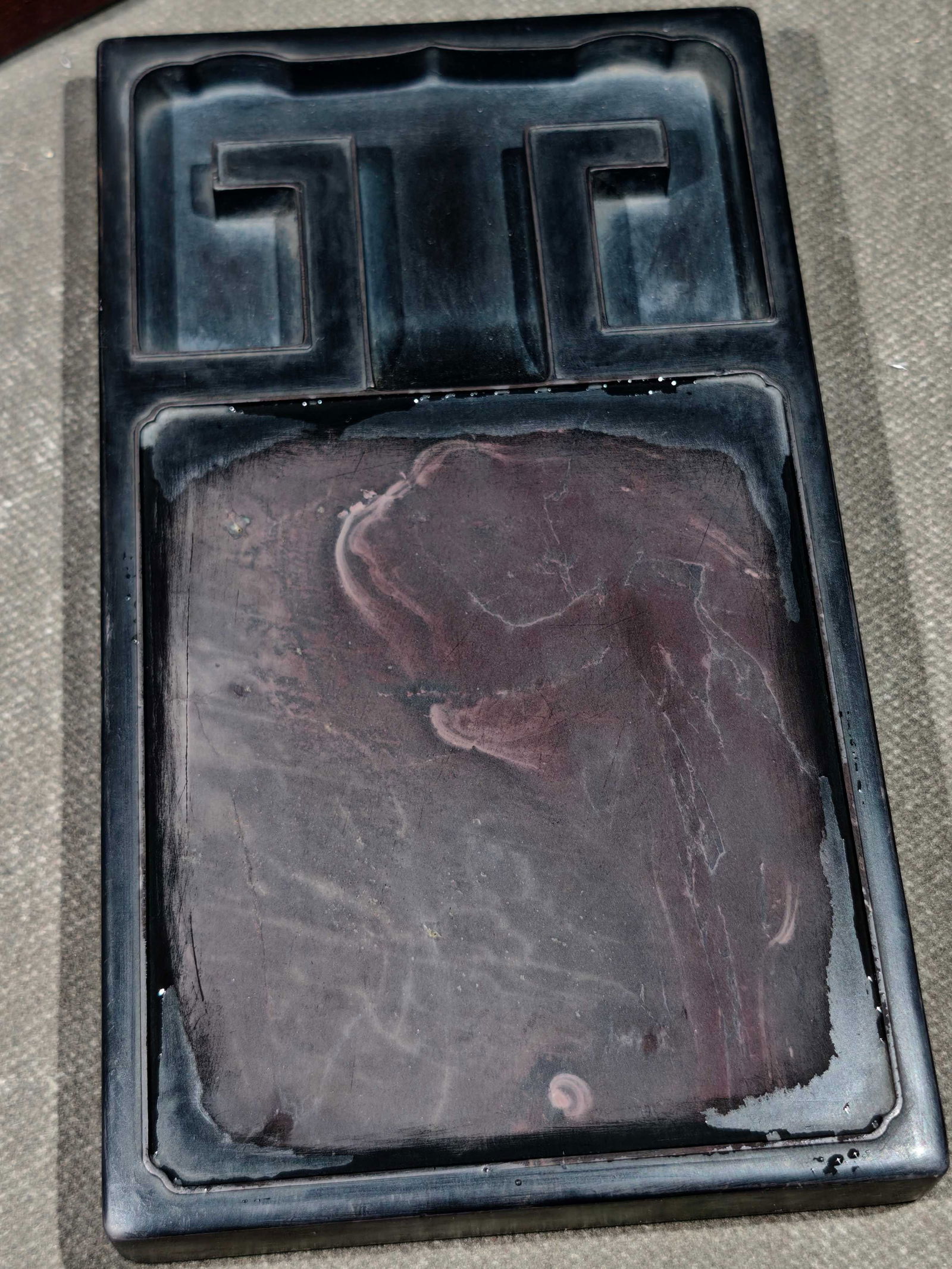 An Exquisite with poem Inkstone - 2