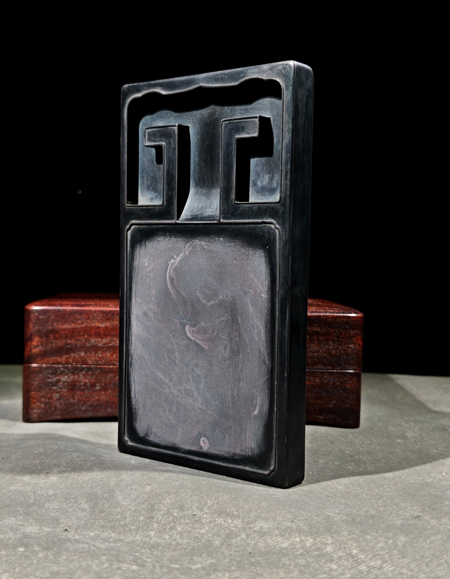 An Exquisite with poem Inkstone - 7