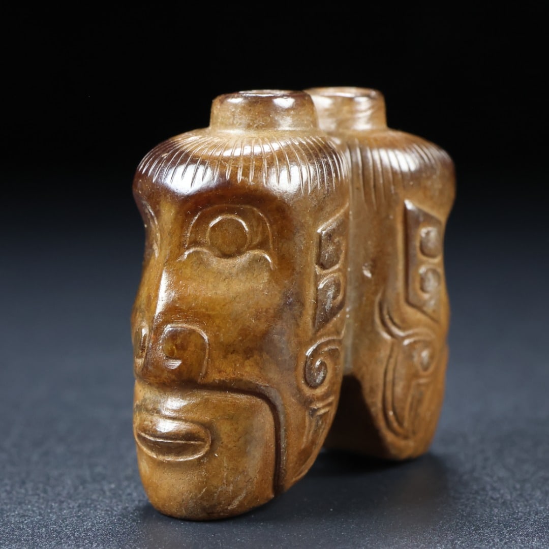 An Exquisite White Jade Head Ornament - 7