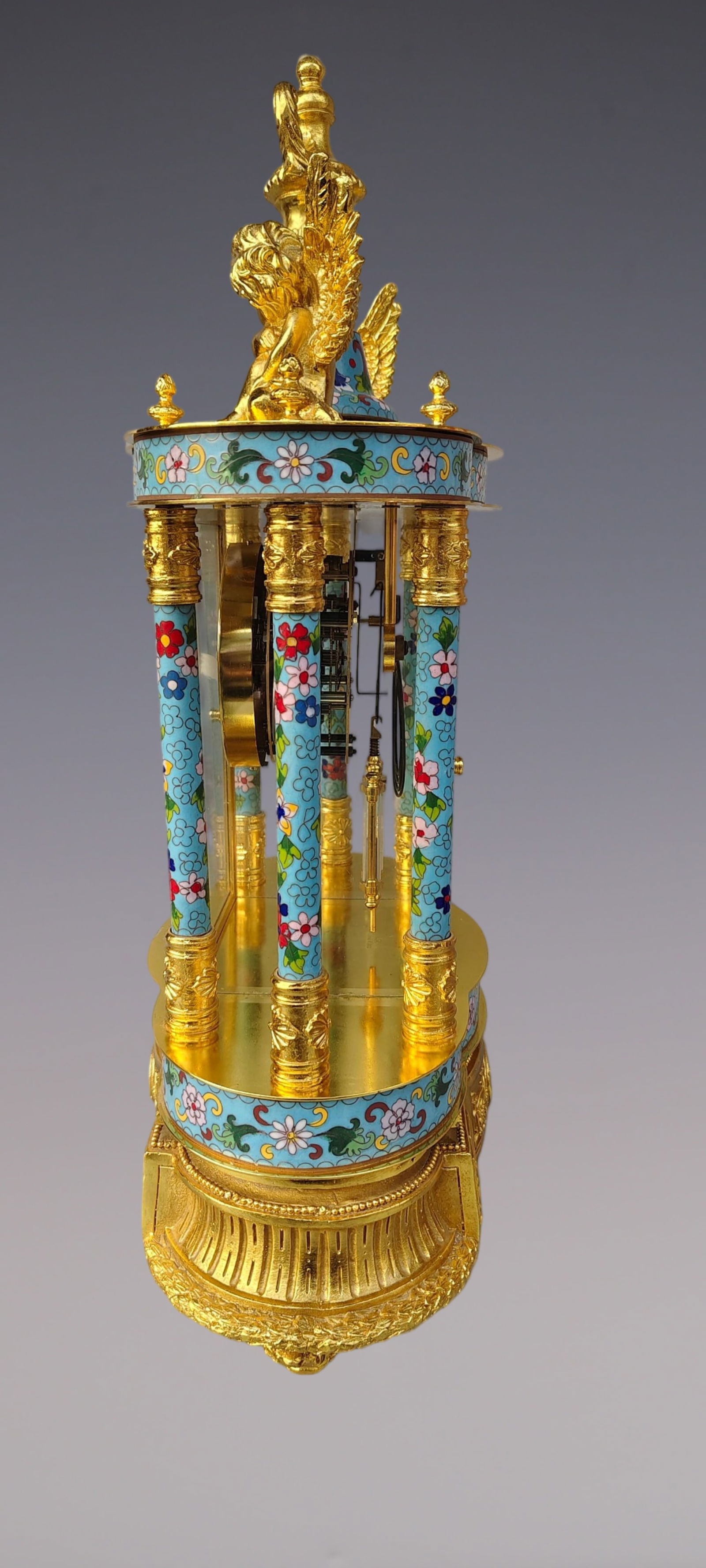 An Exquisite Gilt Bronze Lotus Pattern Clock - 3