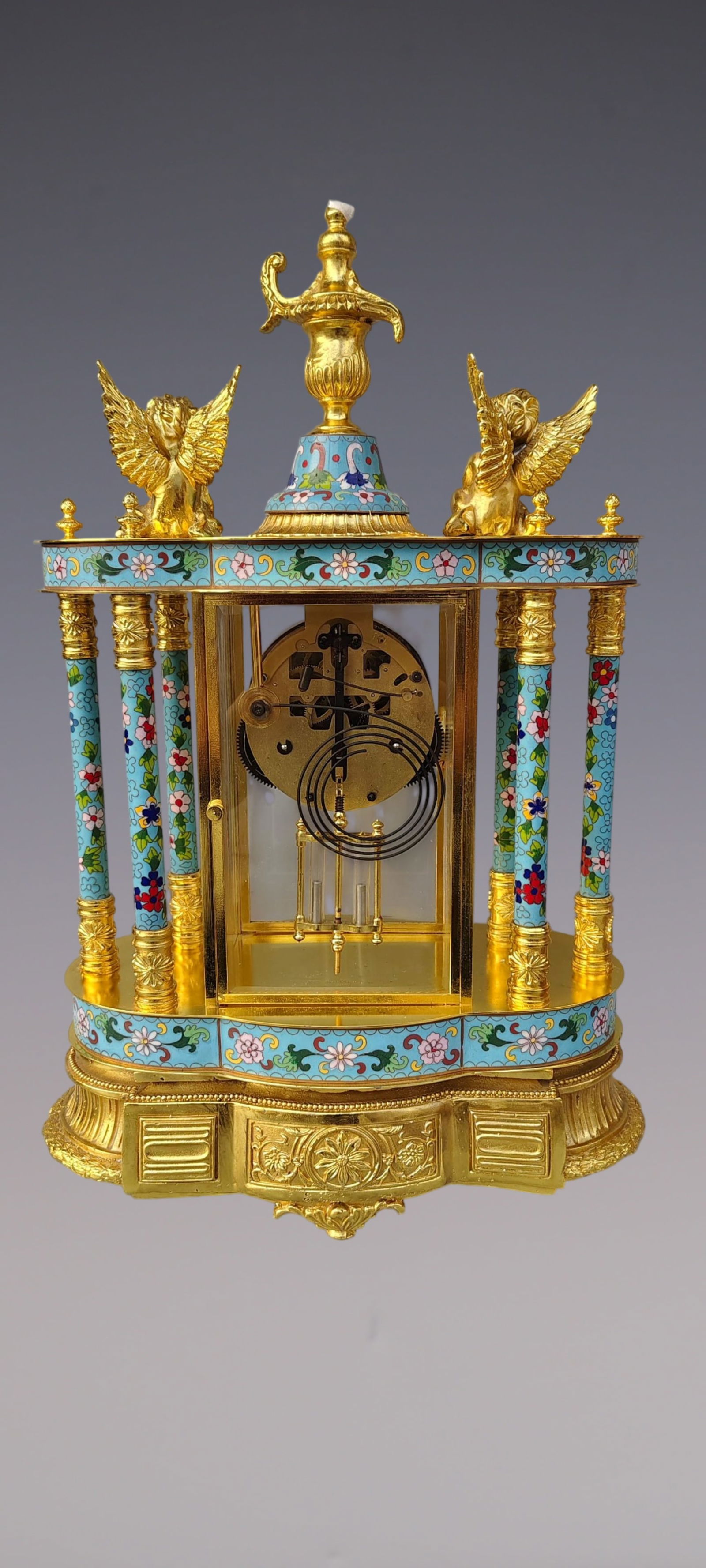 An Exquisite Gilt Bronze Lotus Pattern Clock - 5