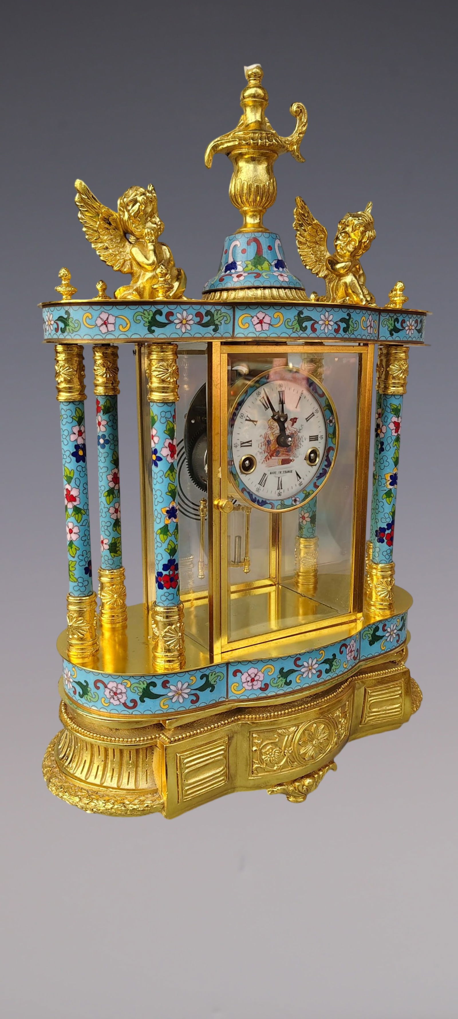 An Exquisite Gilt Bronze Lotus Pattern Clock - 8