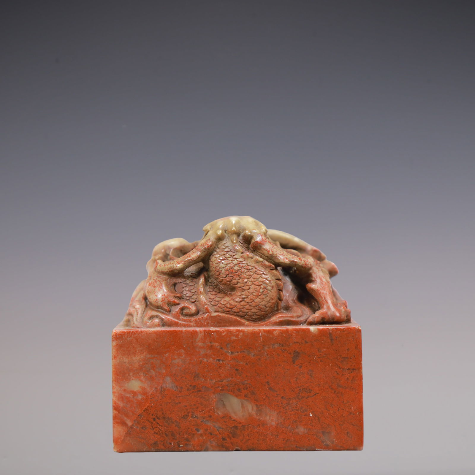 A Exquisite Shoushan Stone Auspicious Beast Seal - 3