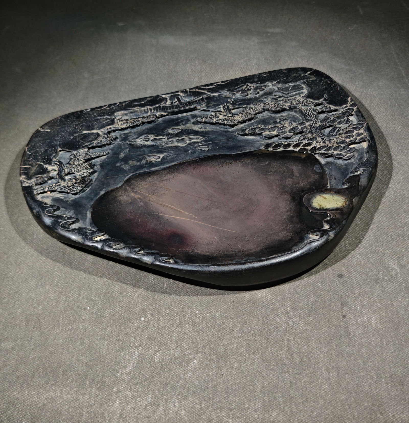 An Exquisite Landscape Pattern with poem Inkstone - 3