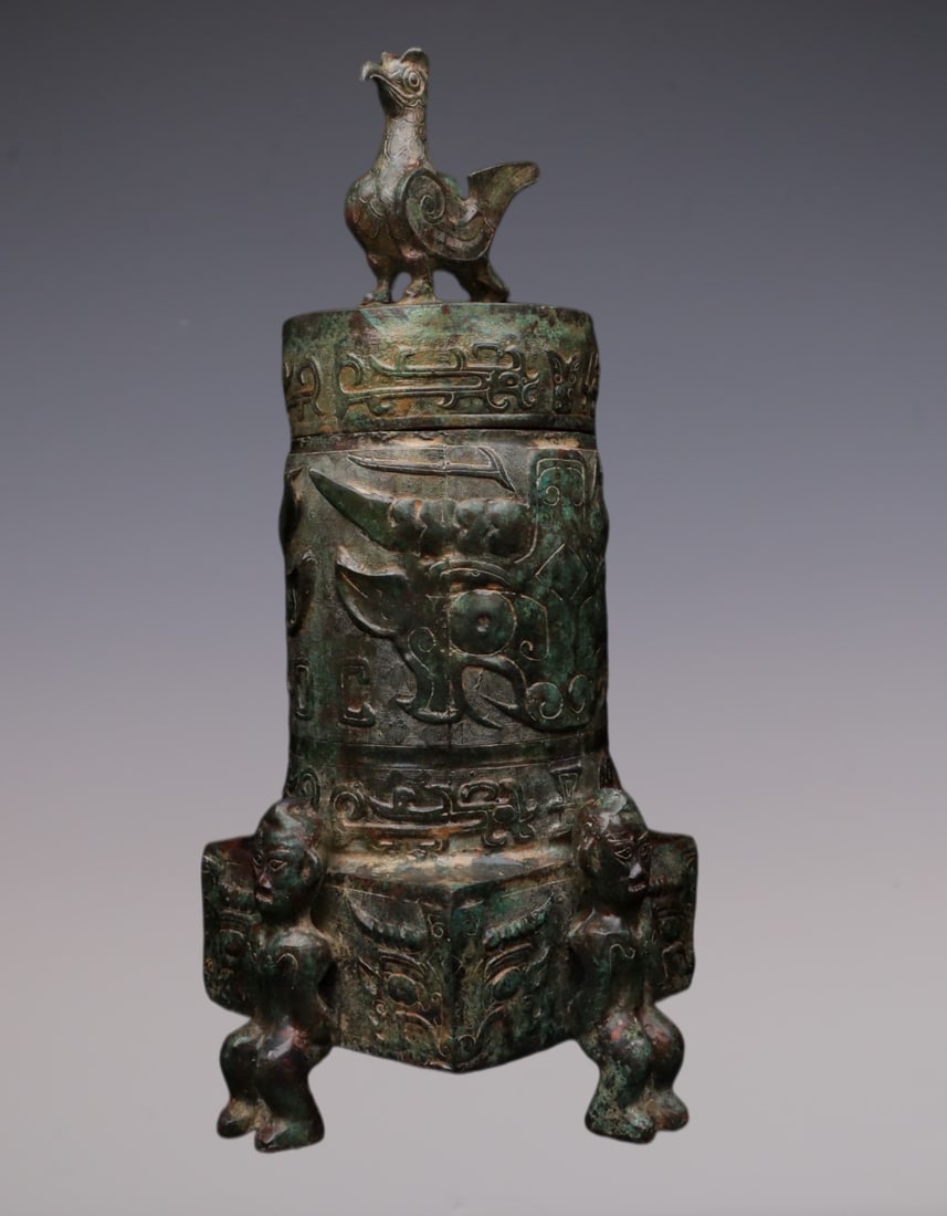 An Exquisite Bronze Beast-Face Pattern Censer - 4