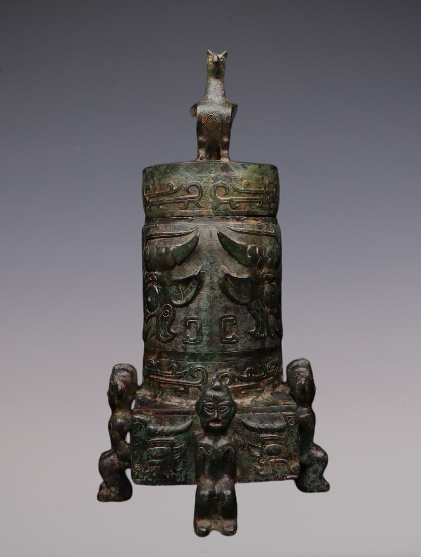 An Exquisite Bronze Beast-Face Pattern Censer - 5