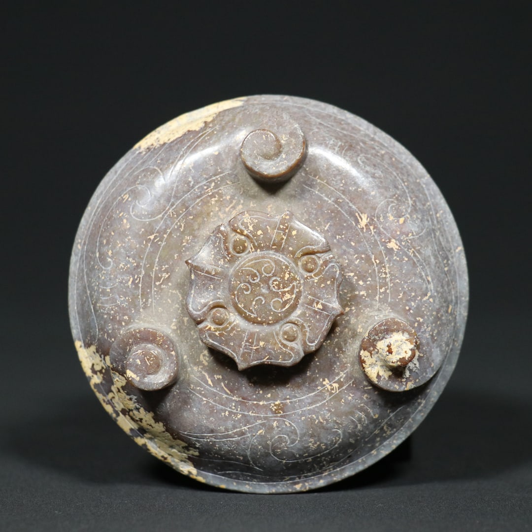 An Exquisite White Jade Chi-Dragon Pattern Cup Ornament - 8