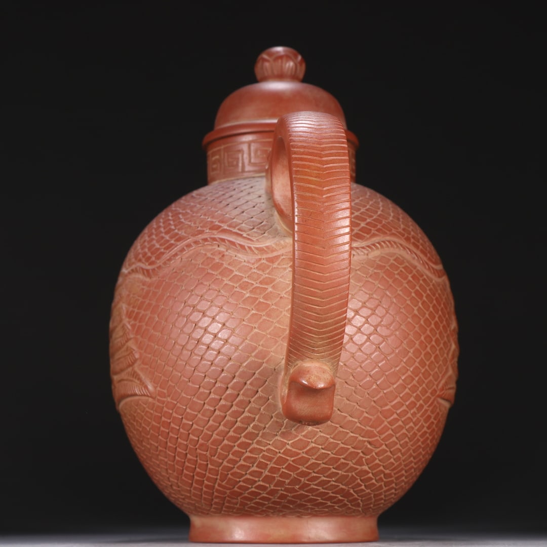 An Exquisite Purple Sands Phoenix Pattern Teapot - 4