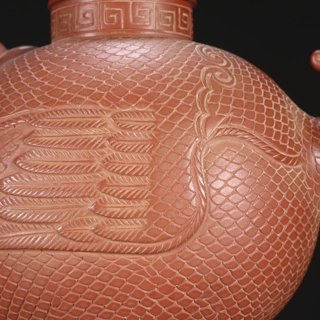 An Exquisite Purple Sands Phoenix Pattern Teapot - 6