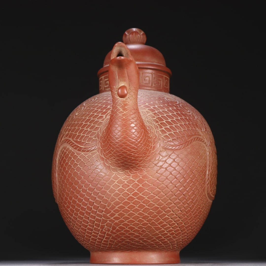 An Exquisite Purple Sands Phoenix Pattern Teapot - 7