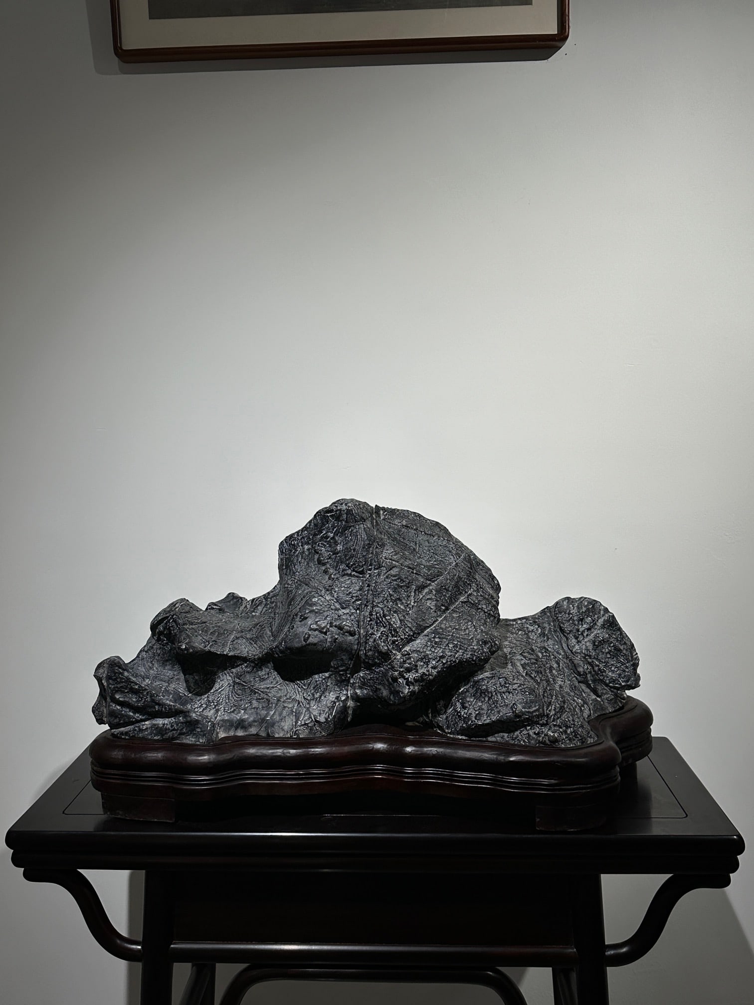 An Exquisite Lingbi Stone Rockery Ornament: An Exquisite Lingbi Stone Rockery Ornament Qing Dynasty, China Size:82cmx42cmx36cm (The Dimensions Of All Batches Are Manually Measured.If You Need More Detailed Information, Please Contact Our