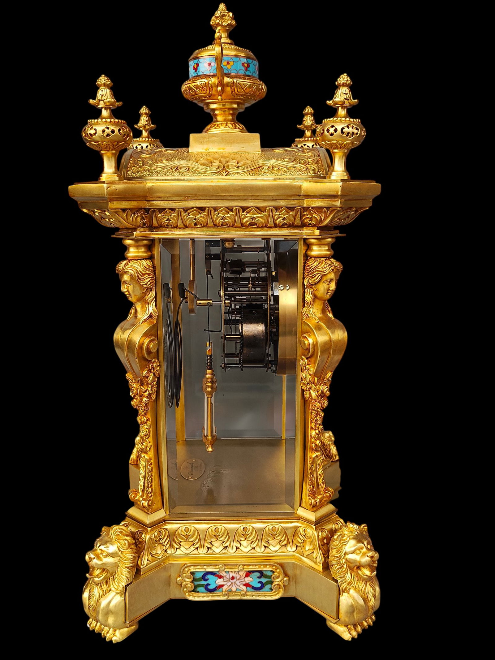 An Exquisite Gilt Bronze Lotus Pattern Clock - 3