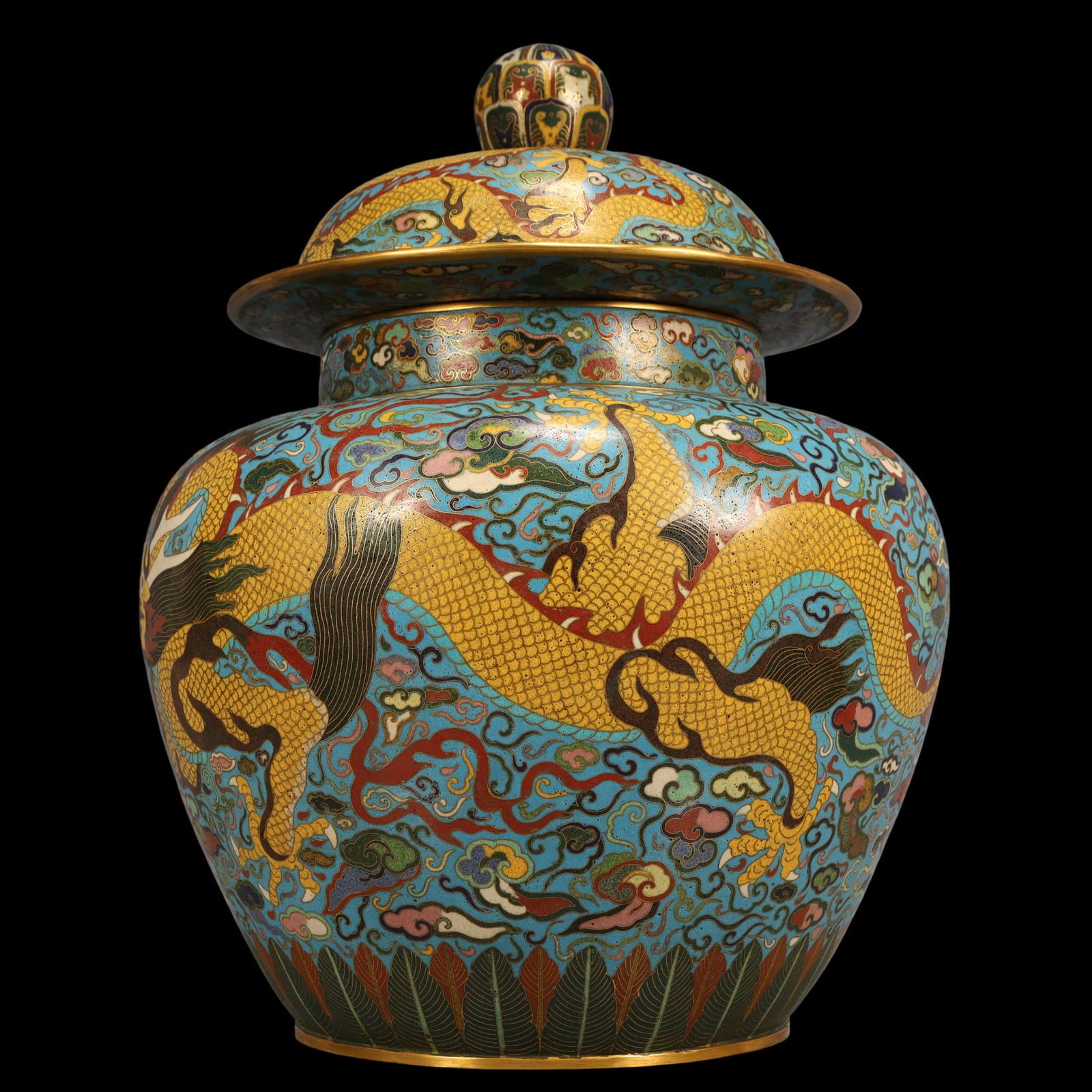 An Exquisite Cloisonne Dragon Pattern Jar - 4