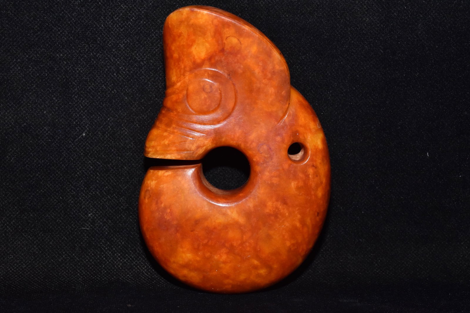 An Exquisite Hemo Jade 'Boar& Dragon' Ornament (1 of 7)