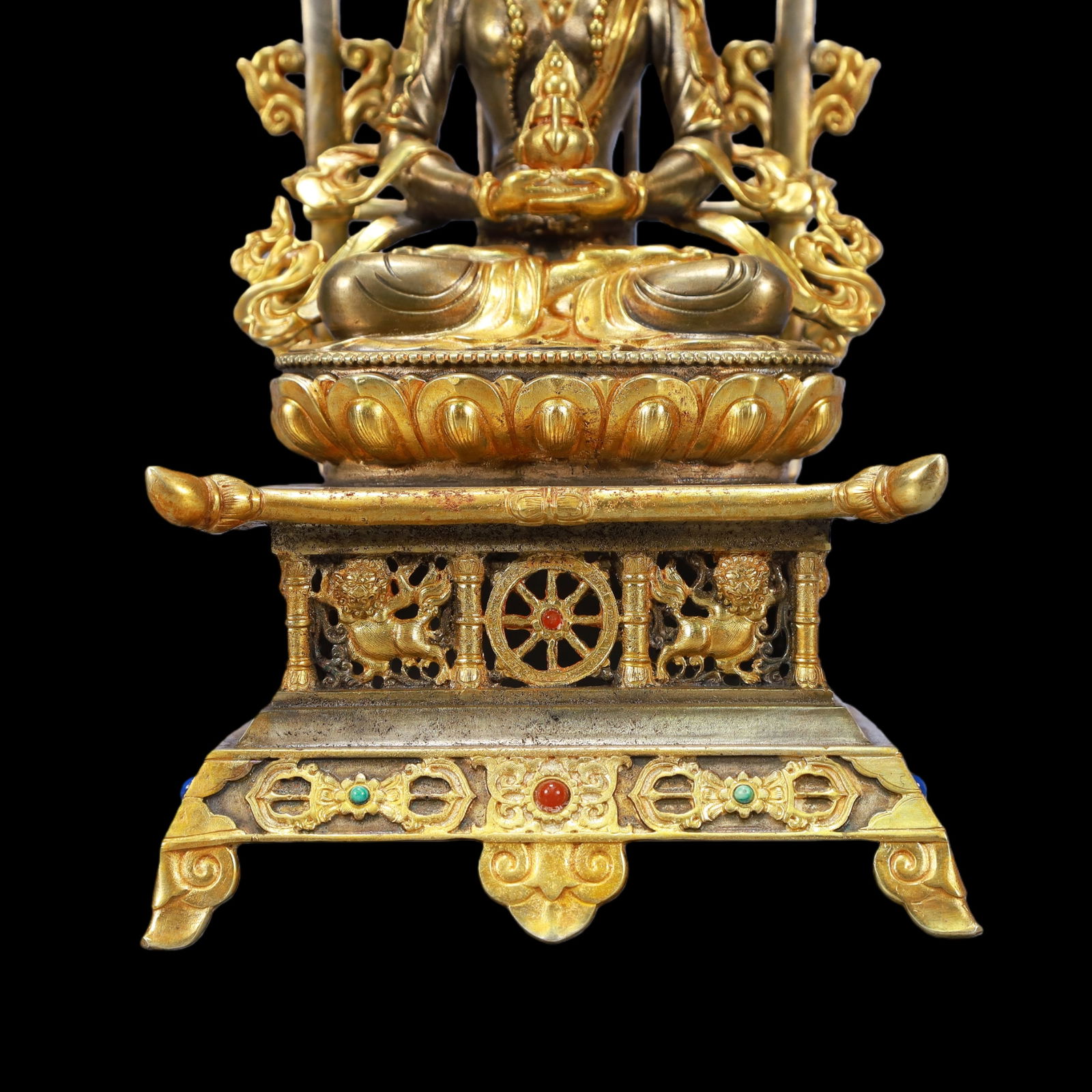 A Exquisite Gilt Silver Buddha statue - 3