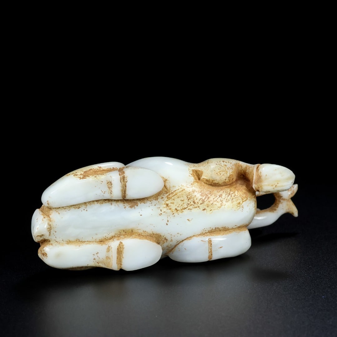 An Exquisite White Jade Deer Ornament - 8