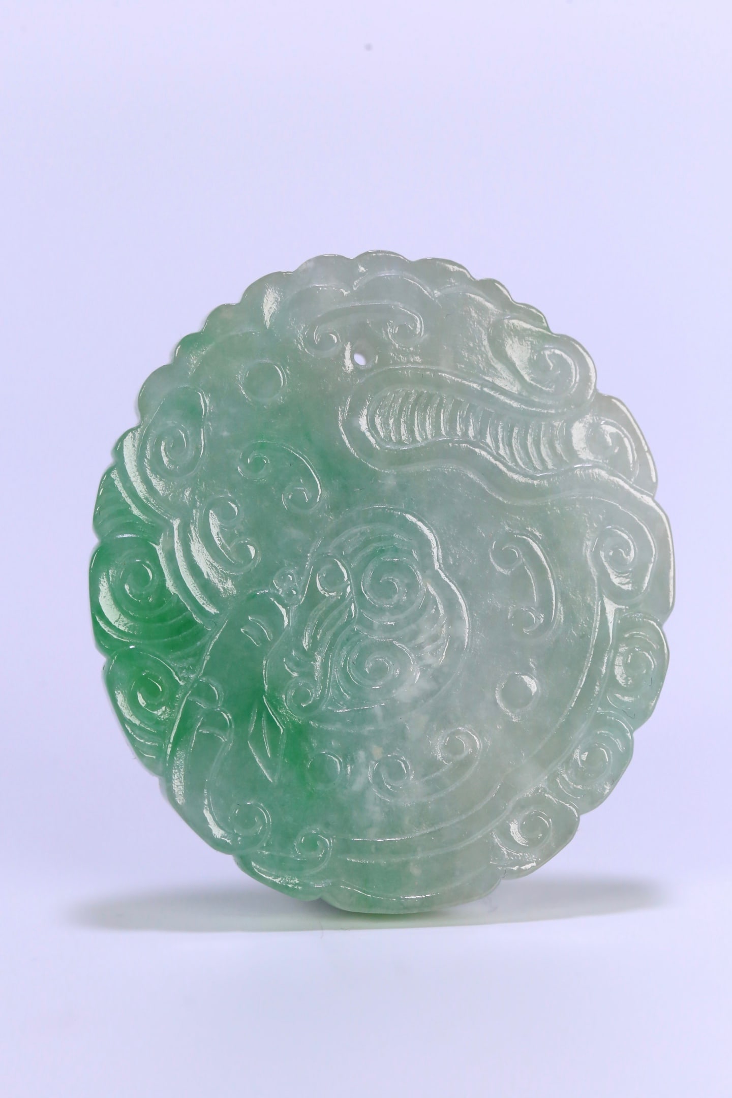 An Exquisite Jadeite Dragon Pattern Brand - 2