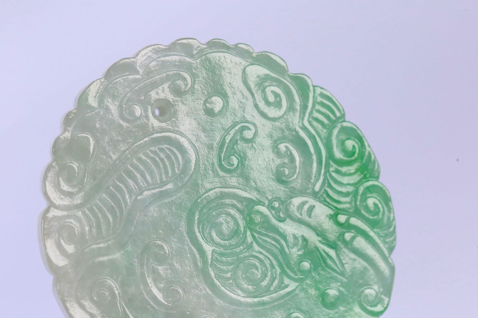 An Exquisite Jadeite Dragon Pattern Brand - 3