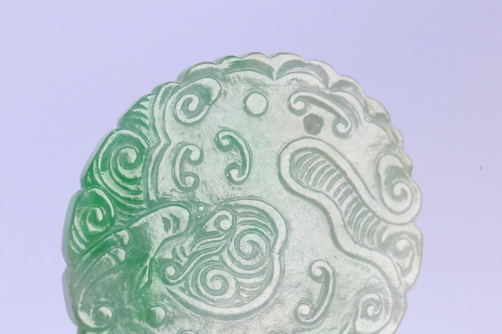 An Exquisite Jadeite Dragon Pattern Brand - 5