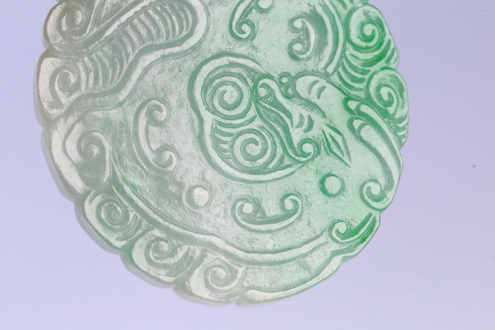 An Exquisite Jadeite Dragon Pattern Brand - 7