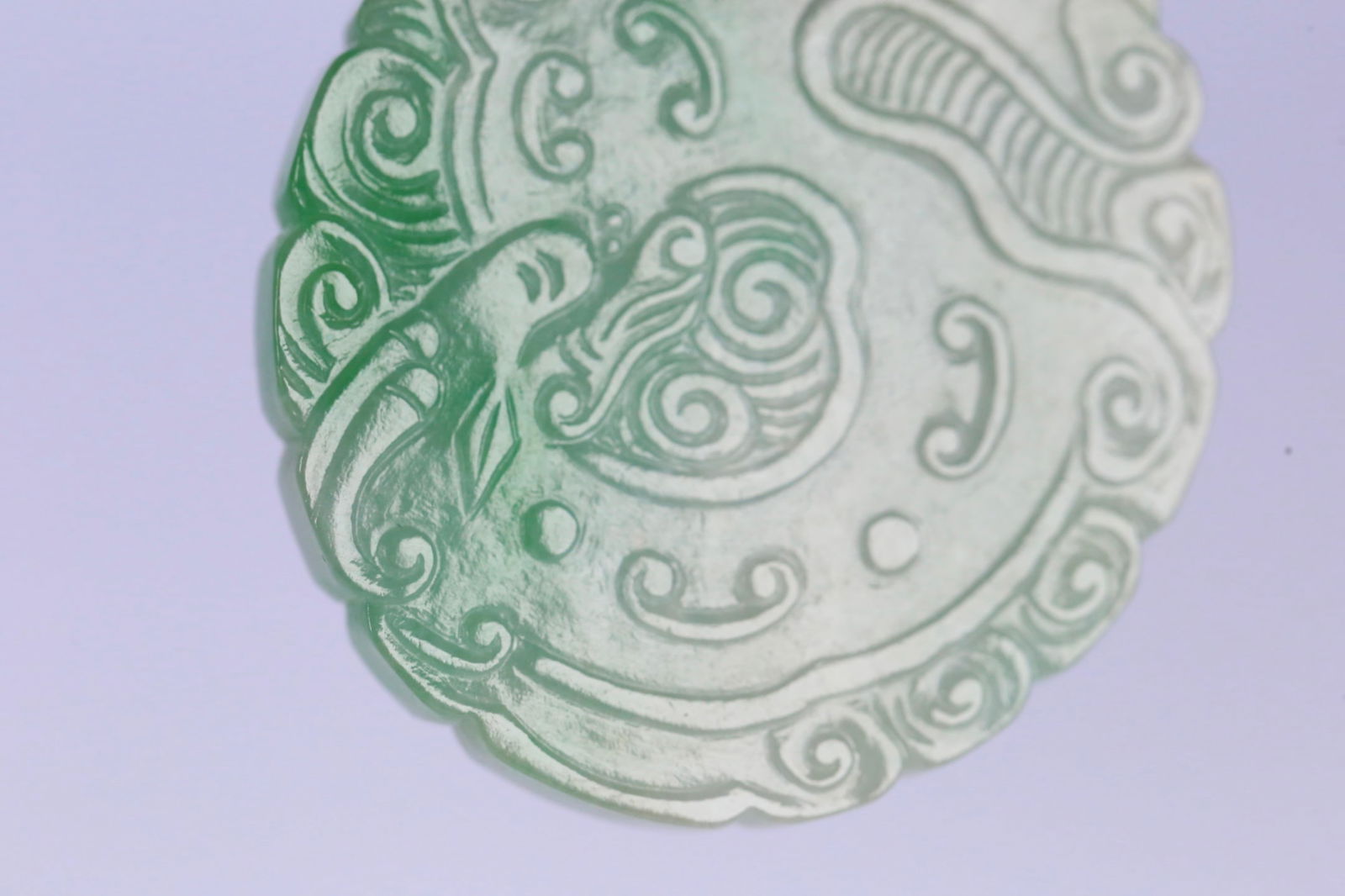 An Exquisite Jadeite Dragon Pattern Brand - 8