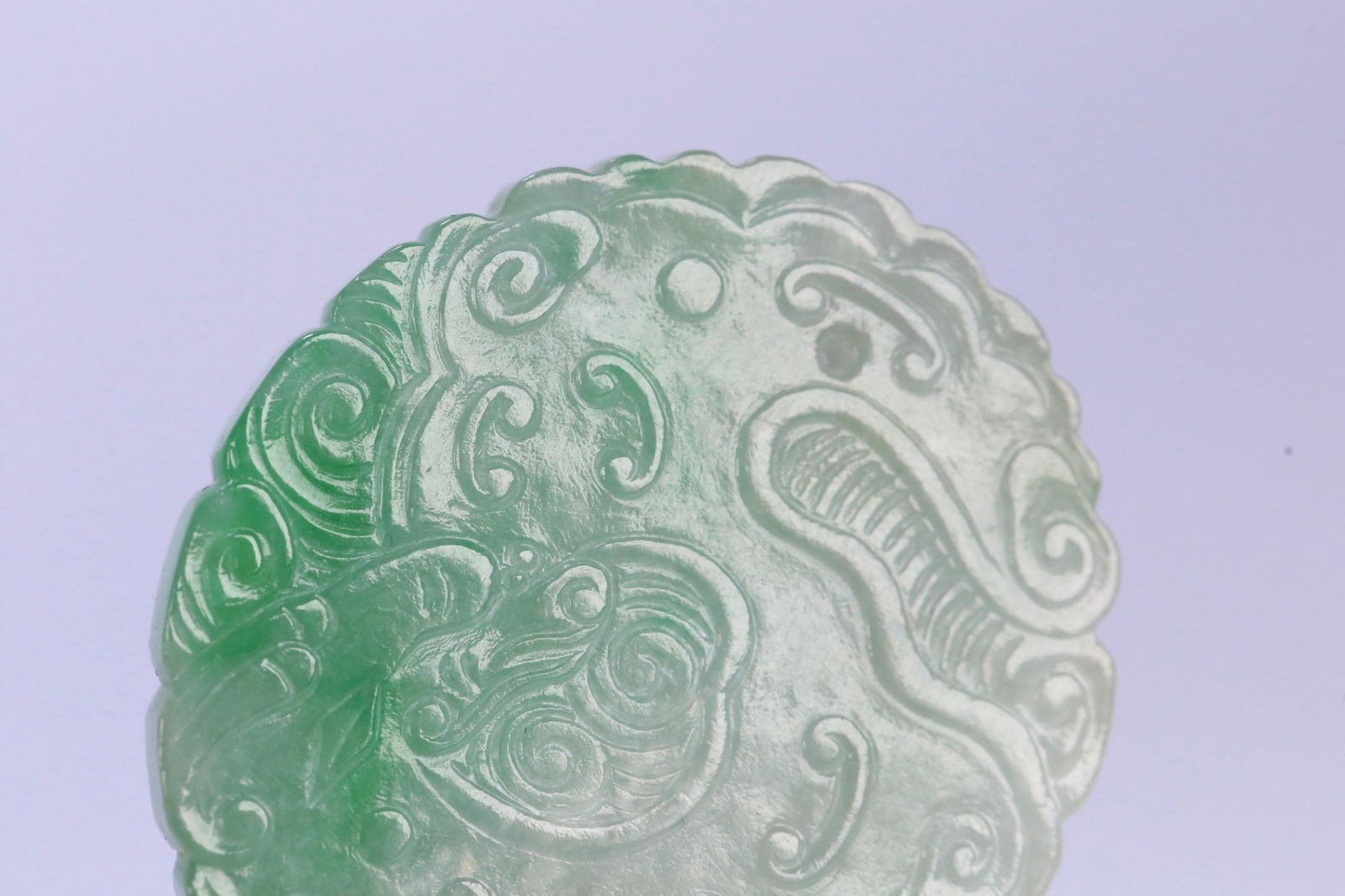 An Exquisite Jadeite Dragon Pattern Brand - 9