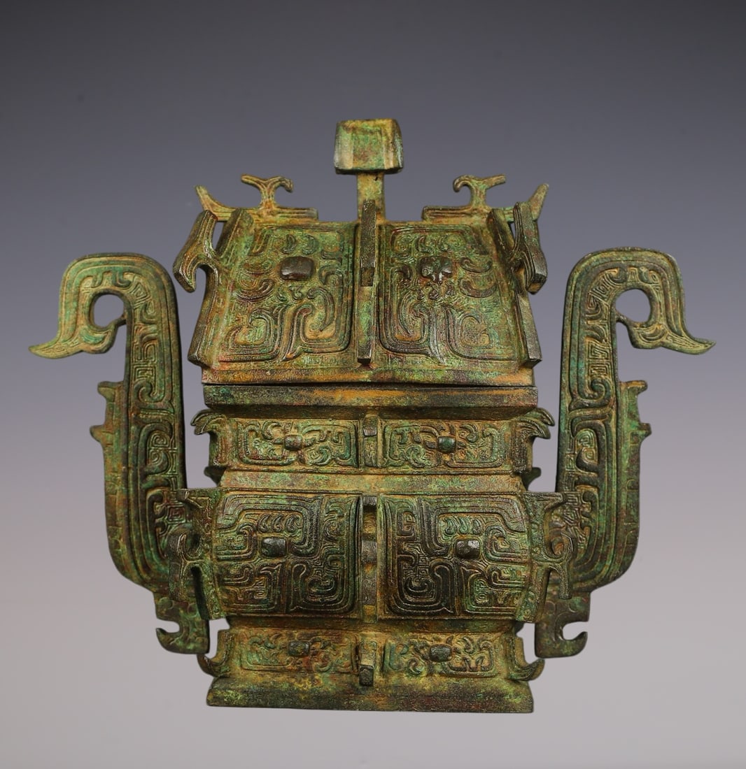 An Exquisite Bronze With Inscription Double-Ears Censer: An Exquisite Bronze With Inscription Double-Ears Censer W.Zhou , China Size:27cmx23cm Weight:2400g (The Dimensions Of All Batches Are Manually Measured.If You Need More Detailed Information, Please