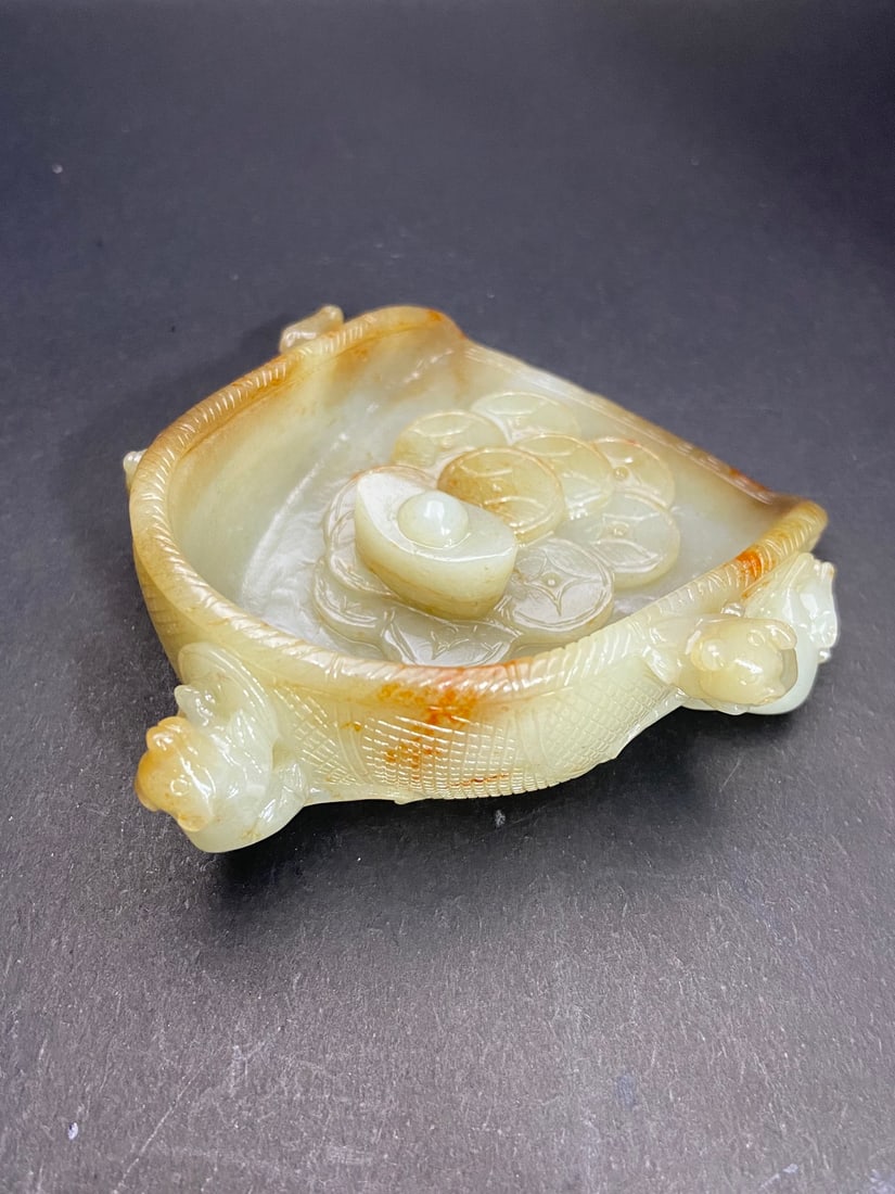 An Exquisite White Jade Rat Pattern Ornament - 4