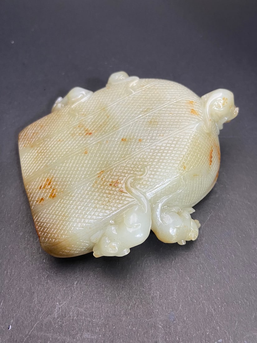 An Exquisite White Jade Rat Pattern Ornament - 7
