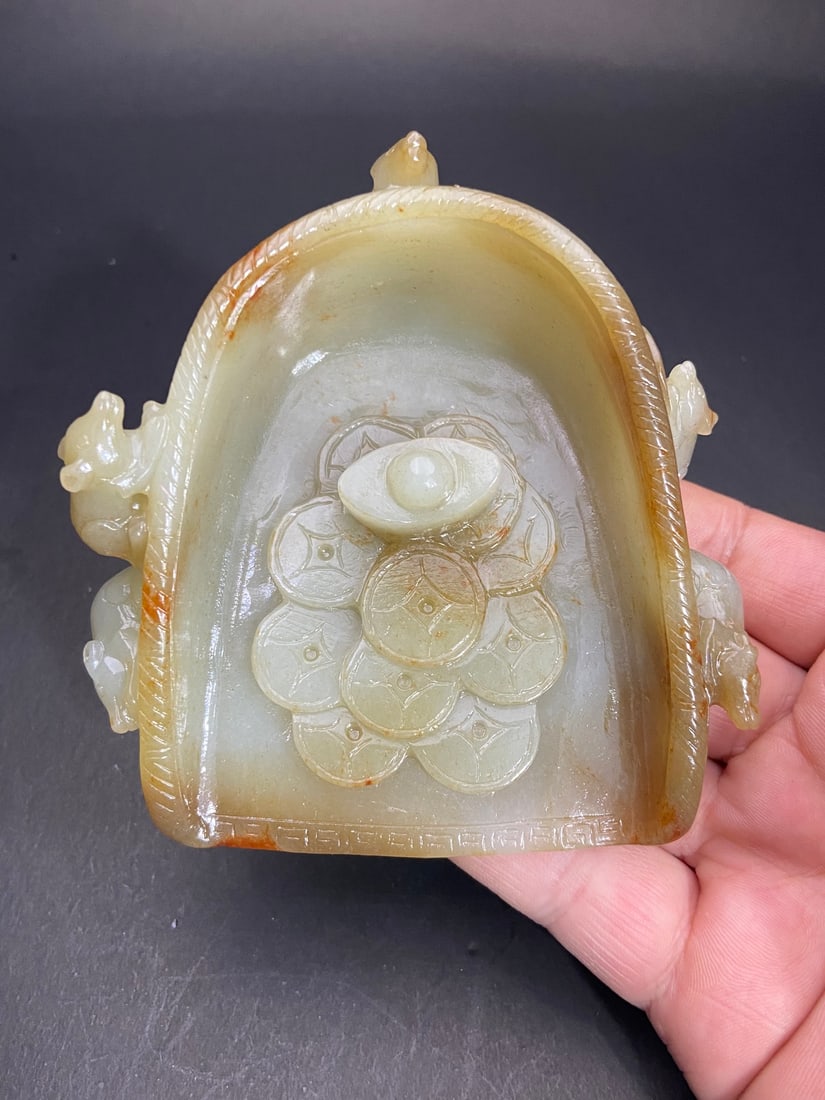 An Exquisite White Jade Rat Pattern Ornament - 8