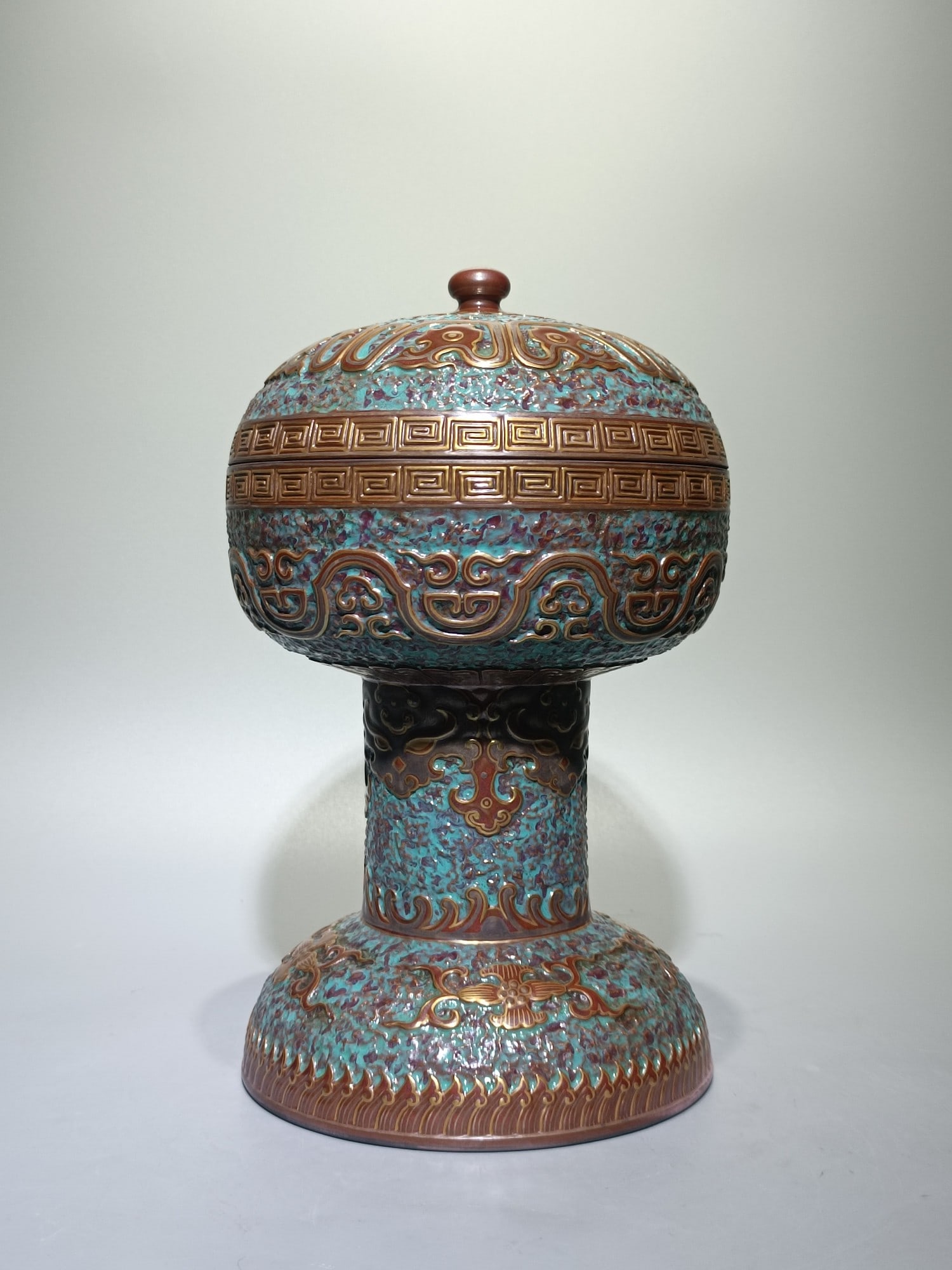 An Exquisite Bronze glaze Phoenix Pattern Censer - 2
