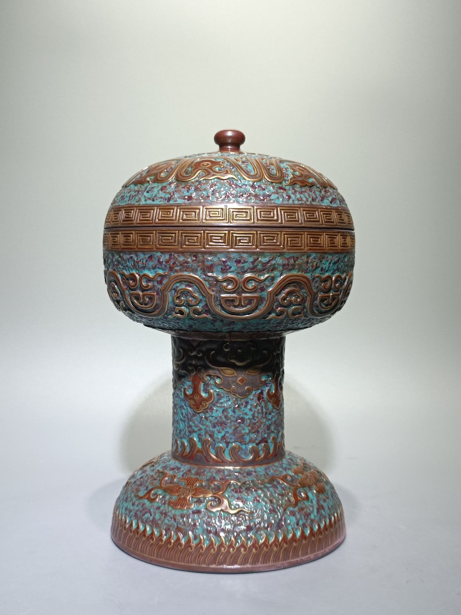 An Exquisite Bronze glaze Phoenix Pattern Censer - 3