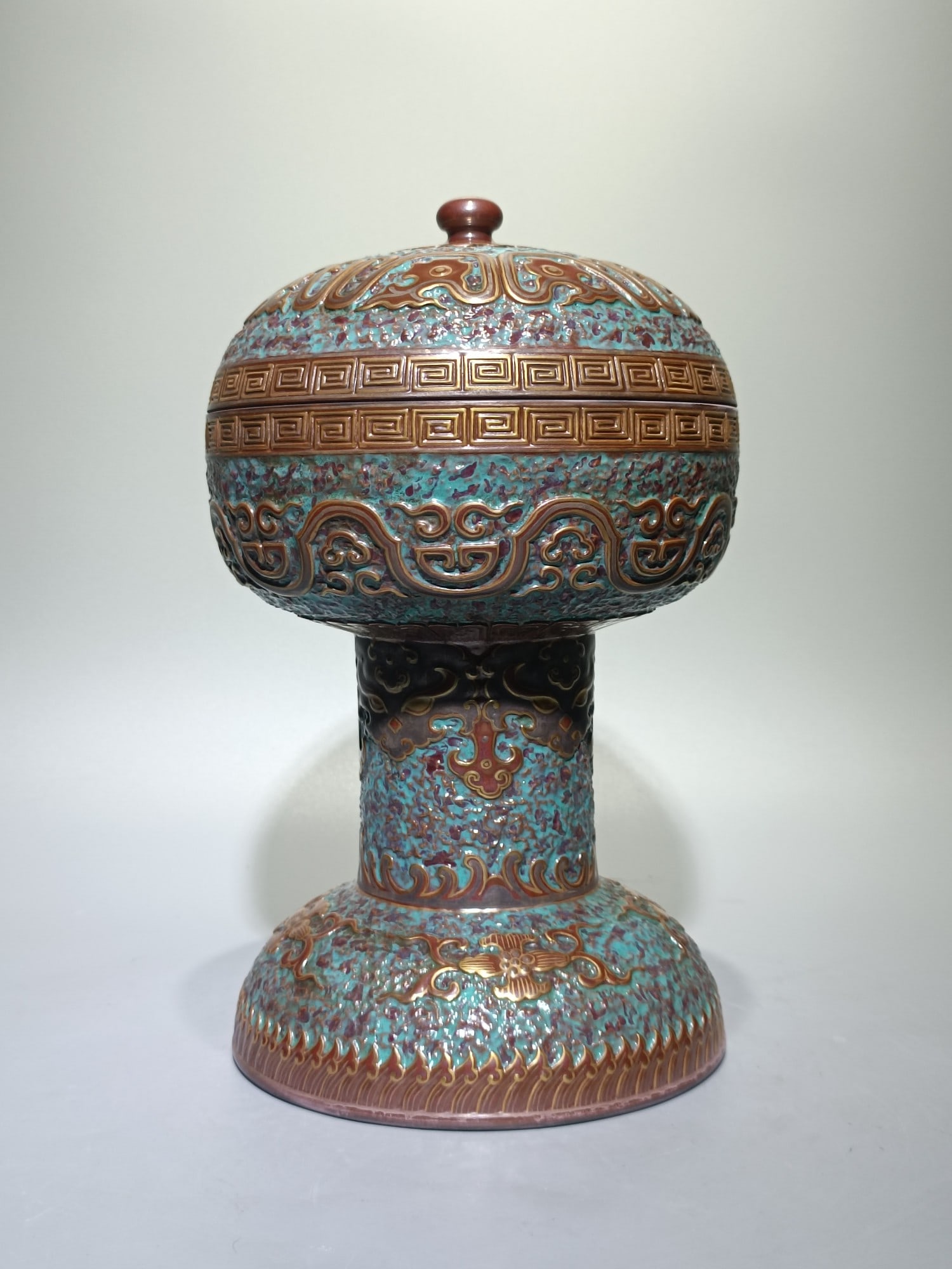 An Exquisite Bronze glaze Phoenix Pattern Censer - 4