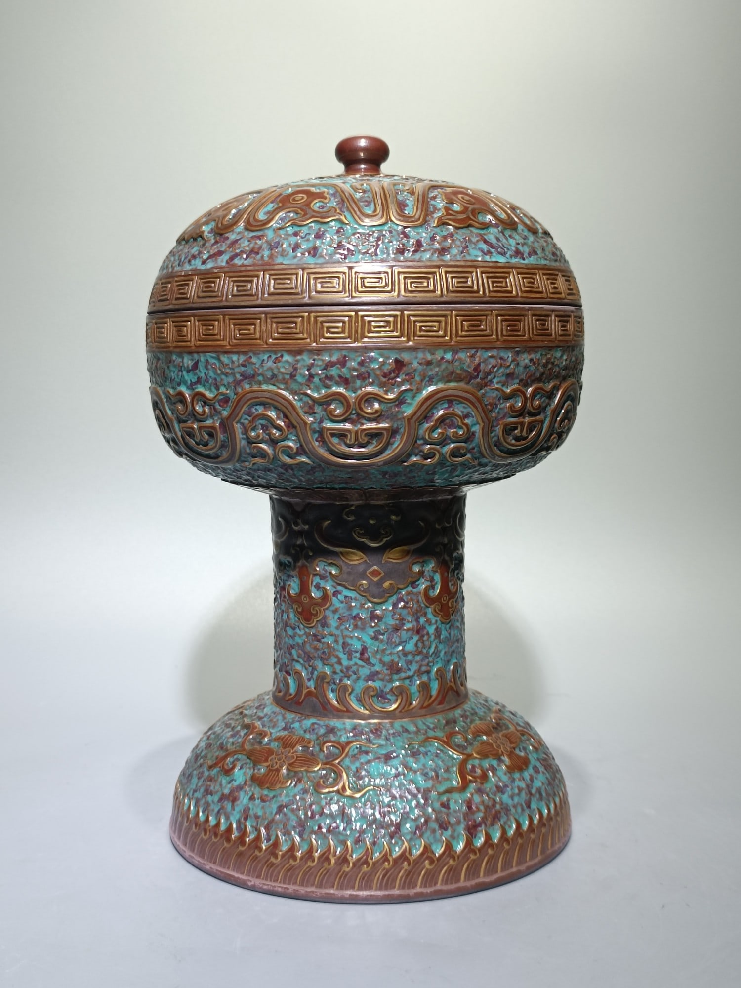 An Exquisite Bronze glaze Phoenix Pattern Censer - 5