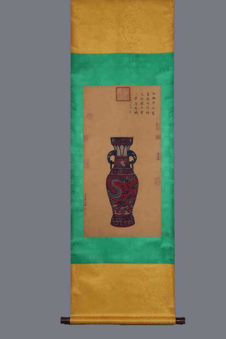 An Exquisite Blue and White Lotus Pattern Dragon Pattern Double-Ears Vase - 6